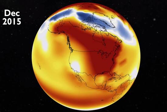 2015 küresel ısınma sonucu dünyanın uzaydan görünümü